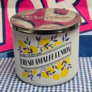 BBW Fresh Amalfi Lemon Large 3 Wick Candle Fragrance By White Barn Home Decor